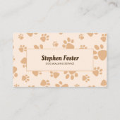 Schattige Dog Walking Pet Sitting Dog Trainer Serv Visitekaartje (Achterkant)