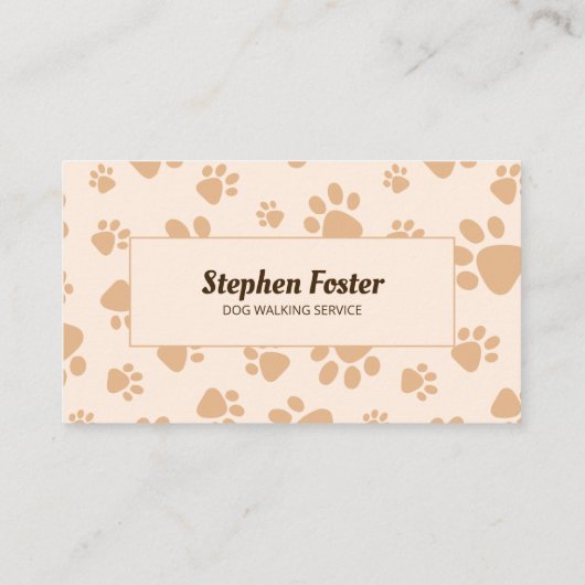 Schattige Dog Walking Pet Sitting Dog Trainer Serv Visitekaartje (Achterkant)