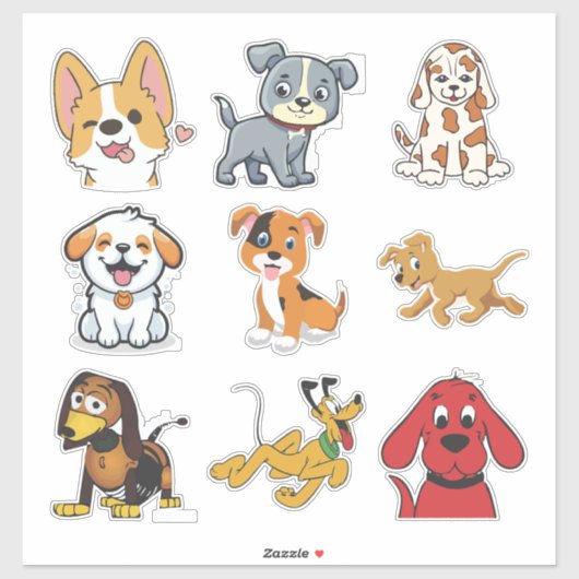 Schattige Doggie Sticker Set-Perfect voor Pet Love (Vel)