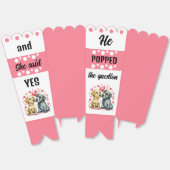 Schattige Dogs Hij stelde de vraag Pink Popcorn Bedankdoosjes (Ongevouwen)