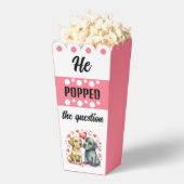 Schattige Dogs Hij stelde de vraag Pink Popcorn Bedankdoosjes (Popped)