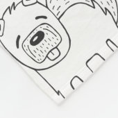 Schattige Dogs Line Drawn Pattern Fleece Deken (Hoek)