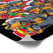 Schattige Dogs Lovers Happy Christmas Funny Dog Ma Poster (Hoek)