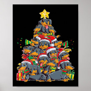 Schattige Dogs Lovers Happy Christmas Funny Dog Ma Poster