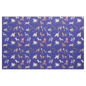 Schattige Dogs Pattern Design Blauw Stof (Fat Quarter)