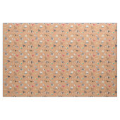 Schattige Dogs Pattern Design Sinaasappel Stof (Yard (91,4 cm))