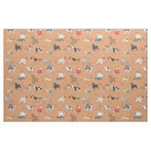 Schattige Dogs Pattern Design Sinaasappel Stof (Fat Quarter)