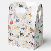 Schattige Dogs Pattern Design Wit Bedankdoosjes (Geopend)
