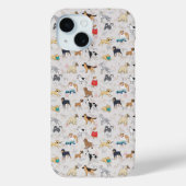 Schattige Dogs Pattern Design Wit Case-Mate iPhone Case (Achterkant)