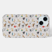Schattige Dogs Pattern Design Wit Case-Mate iPhone Case (Achterkant (horizontaal))