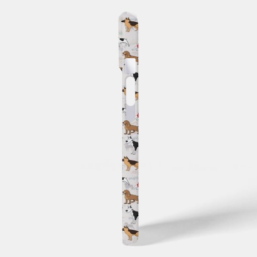 Schattige Dogs Pattern Design Wit Case-Mate iPhone Case (Achterkant / Links)