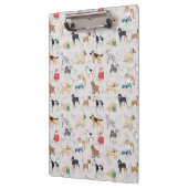 Schattige Dogs Pattern Design Wit Klembord (Links)