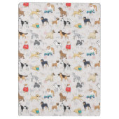 Schattige Dogs Pattern Design Wit Klembord (Achterkant)