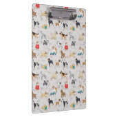 Schattige Dogs Pattern Design Wit Klembord (Rechts)