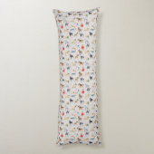 Schattige Dogs Pattern Design Wit Lichaamskussen (Achterkant (Verticaal))