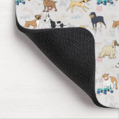 Schattige Dogs Pattern Design Wit Muismat (Hoek)