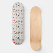 Schattige Dogs Pattern Design Wit Persoonlijk Skateboard (Voorkant)