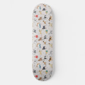 Schattige Dogs Pattern Design Wit Persoonlijk Skateboard (Voorkant)