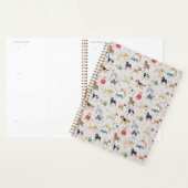 Schattige Dogs Pattern Design Wit Planner (Display)