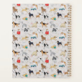 Schattige Dogs Pattern Design Wit Planner (Achterkant)