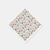 Schattige Dogs Pattern Design Wit Servet (Hoek)