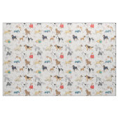 Schattige Dogs Pattern Design Wit Stof (Fat Quarter)