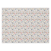 Schattige Dogs Pattern Design Wit Tafelkleed (Voorkant (Horizontaal))