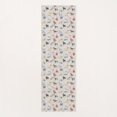 Schattige Dogs Pattern Design Wit Yogamat (Voorkant)
