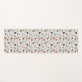 Schattige Dogs Pattern Design Wit Yogamat (Voorkant (horizontaal))