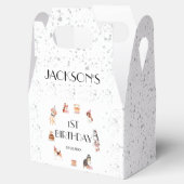 Schattige Dogs Paw-Party Verjaardagsgevel Bedankdoosjes (Geopend)