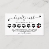 Schattige Dogs Pet Sitter Dog Groomer Business Klantenkaartje (Achterkant)