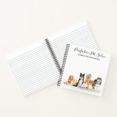 Schattige Dogs Pet Sitter Dog Groomer Business Notitieboek (Binnen)