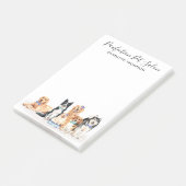 Schattige Dogs Pet Sitter Dog Groomer Business Post-it® Notes (Schuin)