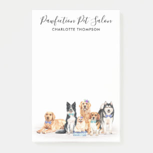 Schattige Dogs Pet Sitter Dog Groomer Business Post-it® Notes