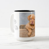Schattige Dogue de Bordeaux Tweekleurige Koffiemok (Voorkant links)