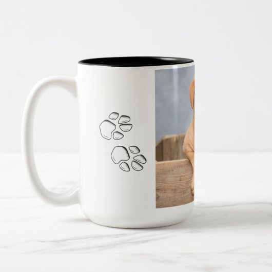 Schattige Dogue de Bordeaux Tweekleurige Koffiemok (Links)