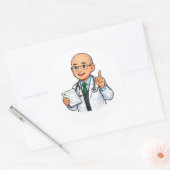 Schattige dokter chibi sticker medische professie (Envelop)