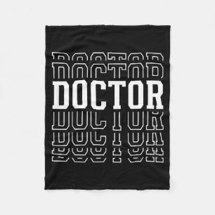 Schattige dokter gelaagde tekst medisch fleece deken