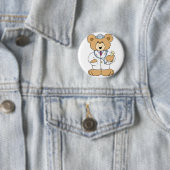 Schattige Dokter Teddibeer Ronde Button 5,7 Cm (In situ)