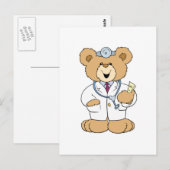 Schattige Dokter Teddybeer Briefkaart (Voorkant / Achterkant)