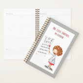 Schattige dokter verpleegkundige eenvoudig geïllus planner (Display)