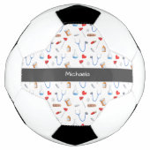 Schattige Dokter Verpleegkundige Geneeskunde Klini Voetbal (Voorkant)