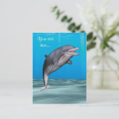 Schattige dolfijn briefkaart (Staand voorkant)