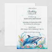 Schattige dolfijn kaart (Voorkant / Achterkant)