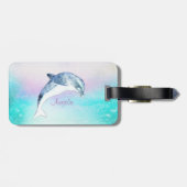 Schattige Dolfijnen, op maat gesneden lijnen Bagagelabel (Achterkant horizontaal)