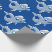 Schattige Dolfijneninpakpapier Cadeaupapier (Hoek)