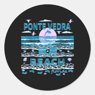 Schattige Dolfijnliefhebber Familie Ponte Vedra Be Ronde Sticker