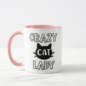 Schattige Dolle Kat Vrouw Kitten Kitty Moeder Cade Mok (Links)