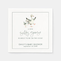 Schattige Domme Gans Gaat Lopen Baby Shower