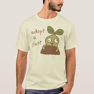 Schattige Domme Spruit Adopt Een Plant Tuinieren D T-shirt